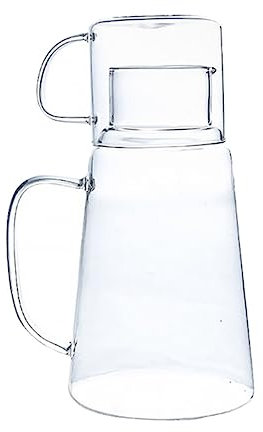 Zerodeko 1juego Jarra De Vidrio Para Agua Fría y Jugos Gran Capacidad Resistente Altas Diseño Para Bebidas Frías y Cálidas Para y Reuniones