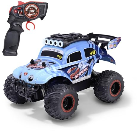 Dickie Toys 201105008 - Radiostyrd Bil Volkswagen Beetle Baja Bug - Radiostyrd Volkswagen Beetle Baja Bug Terrängbil från Dickie Toys med Turbofunktion och 2,4 GHz, 23 cm, Från 6 år