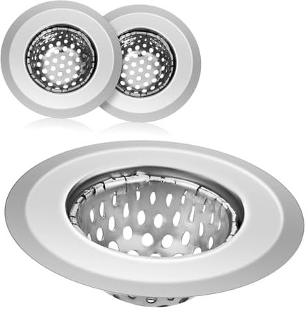 ORFOFE 3pcs Stainless Steel Sink Screen Strainer Sink Strainers Mesh for Kitchen Bathroom Basket