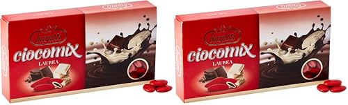Buratti Confetti Ciocomix Rosso - 1 kg (Confezione da 2)