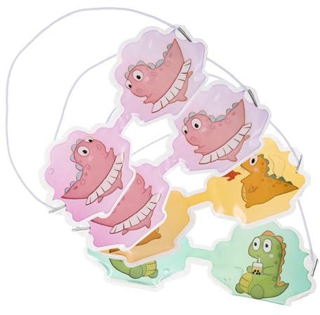 minkissy 4stücke Kühlende Augenmaske Für Junge Mädchen Mit Dinosaurier-design Heiß-kalt-augenpads Dekorative Augenklappen Schwellungen Und Augenermüdung Zufälliger Stil