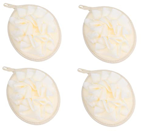 BELLIFFY 4 Unidades Esponja de Baño Exfoliante Portátil para Generar Espuma Abundante, Accesorio de Baño Adecuado para Uso Diario en Ducha y Cuidado Corporal