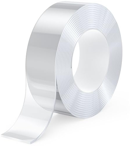 1 Pcs Doppelseitiges Klebeband Extra Stark 3M x 3CM – Abziehbares Nano Tape für Wände, Teppiche & Poster – Transparent & Rückstandsfrei – Starker Halt auf Glas/Metall/Holz