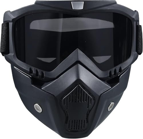 Airsoft,Paintball Full FaceTactical Maske,Abnehmbare Masken Mit Goggles, Für Motorrad Radfahren Skifahren Halloween CS Spiel Cosplay