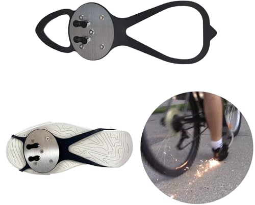 ZHUOLUNF Set di Pietra Focaia, Freno da Piede per Esterni, Supporto per Scarpe con Suola per Macinare Scintille, Freno da Piede in Pietra Focaia per attività All'aperto (Due Teste, Una)