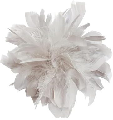 7.87 Pulgadas Elegante Flor De Pluma Gran Pin Pin De solapa Para Mujeres Hombres Fiesta De Boda Baile Banquete Pins Para Floral Chal Vestido Traje Ropa Accesorios Joyería Corpiño