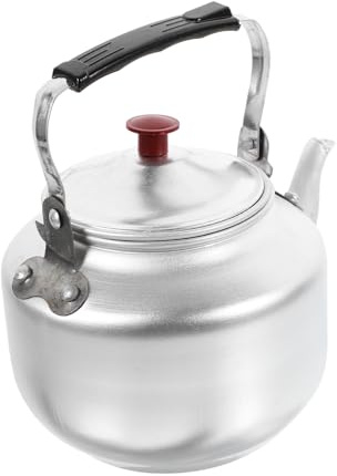 LIFKOME Tetera Portátil De Aluminio 0,8l Colador Filtrante, Hervidor Doméstico Resistente Al Calor, Adecuado Para Uso Hogar y Cocina, Tetera Calefactora Pequeña