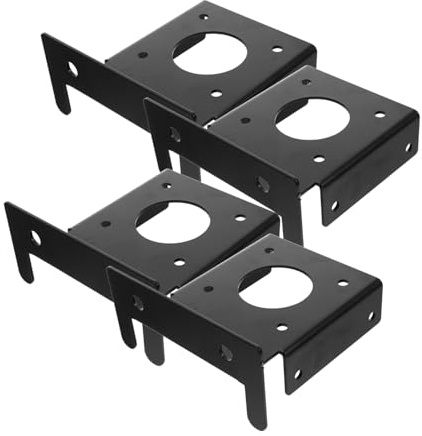 CLISPEED 4pcs Heavy Duty Stainless Steel Post Base Brackets Metal Pergola Column Anchors for Deck Railing Support Pavilion Wood Post Bases with Easy Installation