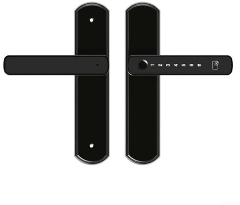 Serrure de porte intelligente d'intérieur silencieuse à empreinte digitale, pour passerelle connectivité sans fil intégrée, serrures de porte en aluminium, pour chambre à coucher, hôtel, bureau (D)