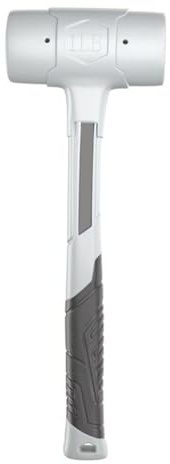 Niceminiwall Non-Elastic Rubber Installation Hammer with Forged High Carbon Steel Head for Floor Laying, House Decoration and Building Demolition, Tile Leveling Tool in(1P)