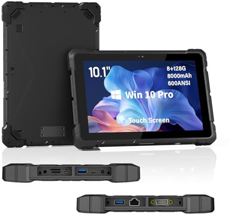 HEIGAOLAPC Tablette Robust 10,1 Pouces – Windows 11 Pro, IP67 Étanche & Antichoc, Intel Celeron J4105, 8Go RAM 128Go SSD – pour Entrepôt, Logistique, Chantier et Acquisition de Données