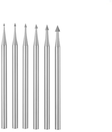 Buhdjfnke Fresa A Punta A Forma di Ombrello - Set da 6 Pezzi con Gambo da 3/32 per Fresa per Gioielli e Utensili per Lapidazione