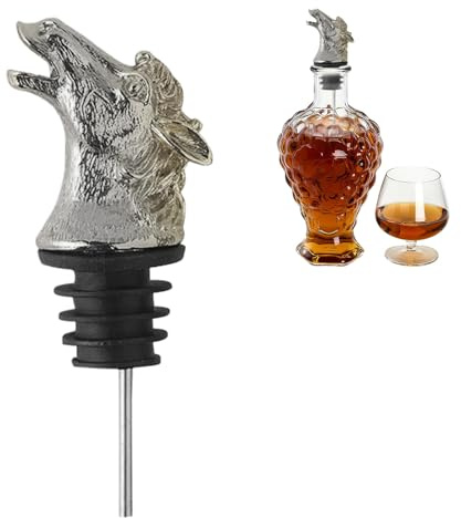 Wine Pourer - Horse Bottle Spout, Decorative Drink Dispenser | Equine Head Design, Smooth, Celebration Beverage Serving Tool, Stylish Bar Counter Accent Gift Idea