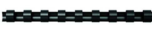 Fellowes Plastic Binding Combs, 12mm A4, 56-80 Sheet Capacity, 21 Rings, Black, Pack of 100 - Compatible with Comb Binding Machines