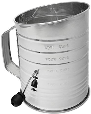 Norpro 5-Cup Stainless Steel Crank Flour Sifter