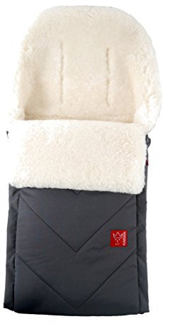 Kaiser 6810424 - Fußsack Dublas weißes Fell, Farbe: anthrazit