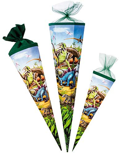 Nestler Dino Dinosaurier Saurier - Schultüte/Zuckertüte - 70 cm - mit Filzabschluß - Urzeit Dinos