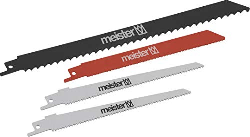 Meister Sägeblatt-Set - 4-teilig - Holzsägeblätter & Metallsägeblätter aus hochwertigem Stahl / Säbelsägeblätter zum Sägen in Metall & Holz / Ersatzsägeblätter / 5908150