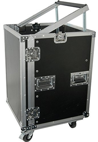 19” 16U Equipment Rack With Wheels-Patch Panel Mount Case-PA DJ Mixer Amp Audio