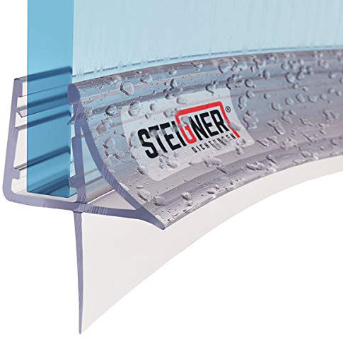 STEIGNER Guarnizione doccia, 60cm, per spessore vetro 6/7/ 8 mm, guarnizione semicircolare in PVC, UK09