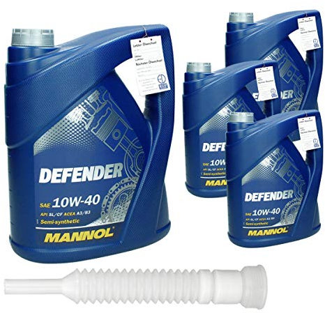 4 x 5 L MANNOL 10W40 Defender Motoröl 20 L