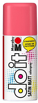 Marabu 21070006212 - Do it Satin Matt flamingo, Colorspray auf Acrylbasis, styroporfest, schnell trocknend, sehr gute Deckkraft, wetterfest, für große und kleine Bastelarbeiten, 150 ml Sprühdose