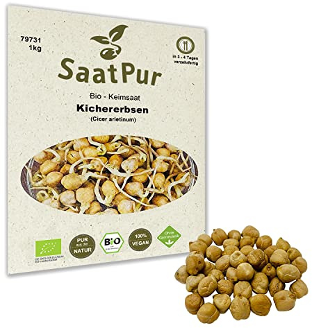 1Kg BIO Keimsprossen Kichererbse Sprossen Bio-Keimsaat Mikrogrün Microgreens Sprossenanzucht