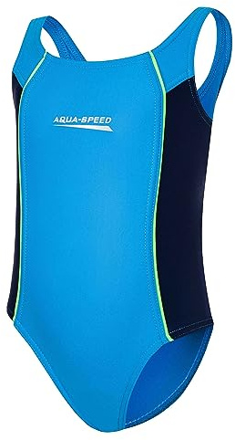 Aqua Speed Luna Badeanzug Mädchen | Einteiler | 104-158 | UV-Schutz | Blickdicht | Chlorresistent | Anti-Pilling | Schwimmanzug