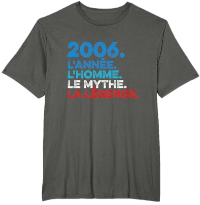 Cadeau Anniversaire Millésime 2006 Année Homme Mythe Légende T-Shirt