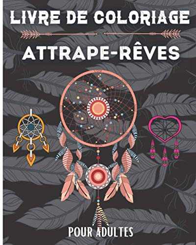 Livre de coloriage attrape-rêves: 50 dessins sur le thème des attrape-rêves, plumes à colorier pour adolescents et adultes | Carnet de dessin et de ... noël, fête, homme, femme | 20,32 x 25,4 cm