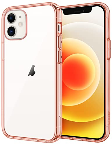 JETech Cover per iPhone 12 mini 5,4 Pollici, Anti Ingiallimento Telefono Custodia con Assorbimento degli Urti e Anti-Graffio Trasparente (Oro rosa)