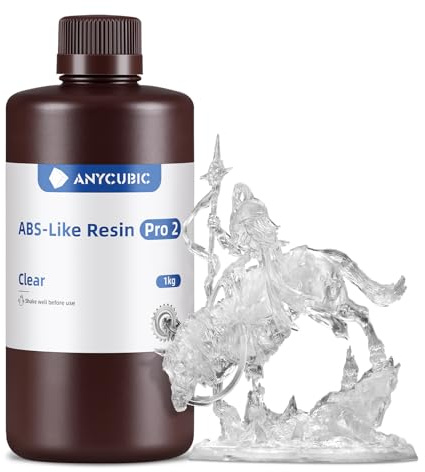 ANYCUBIC ABS-Like Resin Pro 2, Transluzent, 1kg | 3D Drucker Resin mit erhöhter Festigkeit & Zähigkeit, Hoher Präzision, Weitgehende Kompatibilität mit allen Resin 3D Druckern