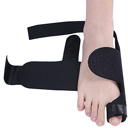 ALINZO Bunion Corrector für Frauen und Männer (2 Stück), Hallux Valgus Brace Splint Pads Zehentrenner für überlappende Zehen, Ballen, Big Toe Alignment (Schwarz)