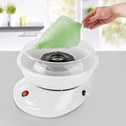 Zuckerwattemaschinen-Set, Zuckerwattemaschine für Kinder, Zuckerwattemaschine für den Hausgebrauch mit den nötigen Werkzeugen, um in 2 Minuten eine Zuckerwatte herzustellen (Weiß)