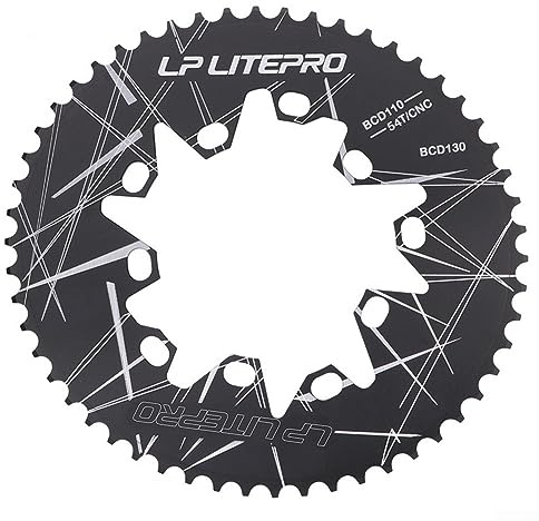 Kettenblatt, ovale Scheibe, Kettenblatt Kurbel doppelte BCD ovale Platte 110/130 mm für Rennrad/Faltrad, 54T