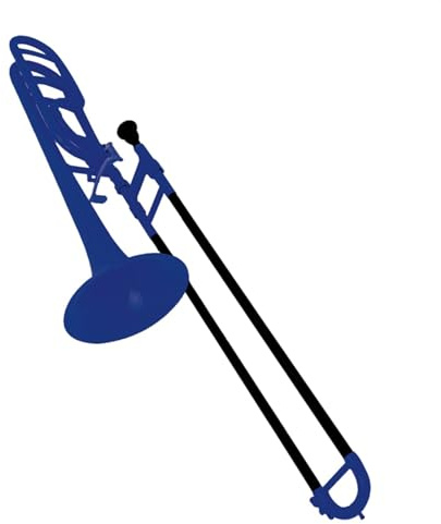 Professionelle Posaune Kunststoff-Tenorposaune, Blechblasinstrument, Professionelles B-Posaunespiel Mit Zubehör (Color : Blue)