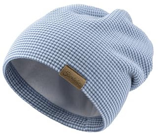 Sterntaler Beanie mit Rippenmuster - Baby und Kinder Mütze aus Mischgewebe - gefüttert mit Baumwollfleece - Übergangsmütze Jungen - blau, 49