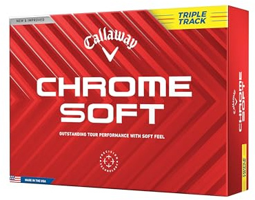 Callaway Golf Chrome Soft 2024, Yellow triple Track