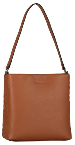 TOM TAILOR Ammi Damen Hobo Bag Schultertasche Mittelgroß Cognac Braun