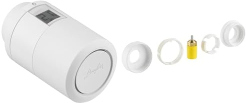 Danfoss Smart Heizkörperthermostat mit Bluetooth-Technologie ECO 014G1115 New Version & 014G0250 Adapter für Körper, Weiß