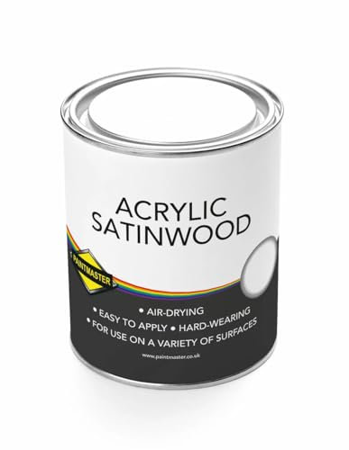 Acrylic Satinwood Paint: Durable Finish for Wood and Metal Surfaces - Easy Application, Long-Lasting Protection (Acrylic Satinwood Paint - Black, 5L)