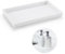 Plateau Décoratif Rectangulaire Petit Plateau Décoratif Salle de Bain Salle de Bain Mini Plateau en Résine pour Bougies Bijoux Parfum Cosmétique, Blanc