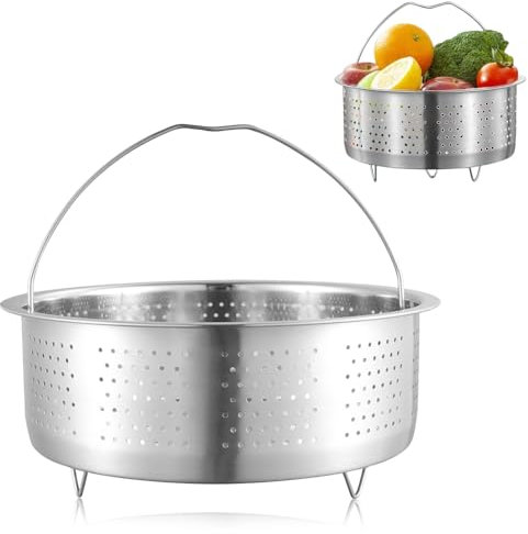 KUIZHEN Dämpfeinsatz, Dampfgarer Einsatz Edelstahl 20cm Dämpfeinsatz für Topf Edelstahl Dampfgarer für Töpfe Kochtöpfe Schnellkochtopf Dünsten von Gemüse Früchte Eier