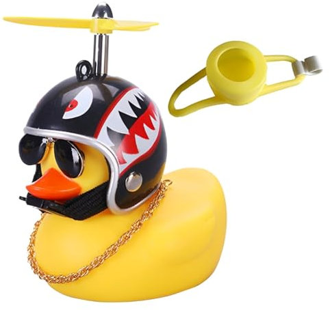 EIHI Paperella Moto, Rubber Duck, Paperella Bici, Paperella di Gomma,Giocattolo anatra Gialla Decorazioni per Cruscotto