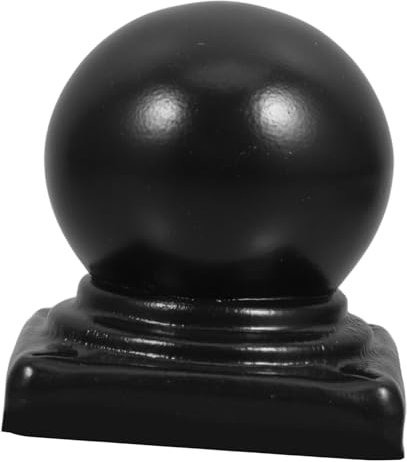 WATIIFUFU 60mm Black Metal Post Finial Fence Cap, Outdoor Garden Fence Post Topper for Square Tubes, Protective Metal Railing Cover for Yard and Farmhouse Fencing