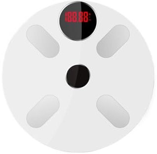 Balance Pese Personne Balance De Salle De Bain Balance Électronique Balance De Poids À Charge Solaire Dispositif De Pesée Pese Personnes(White)