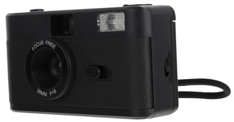 Wiederverwendbare Schwarz Eingebautem Filmkamera 35mm, Blitz | Abs Gehäuse, ohne Batterie, für Kleinbildfilm Geeignet, 1 Stück im Lieferumfang, Retro Design