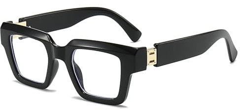 LJCZKA Lunettes Anti Lumiere Bleue Carrée pour Femme Lunettes Cadre Transparent Anti-Fatigue pour Jeux, Texing et Lecture