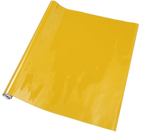 HEROFFIX Film De Protection Jaune pour Voiture 60X152Cm Extérieur Intérieur Vinyle Couverture 5.5Mil 1 Pc PVC Universel
