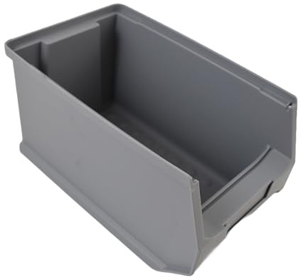 sopo a-z 48 Stück Sichtlagerbox Stapelboxen Sichtlagerkästen Kunststoff grau Gr. 3 Made in Germany 235x 145x125